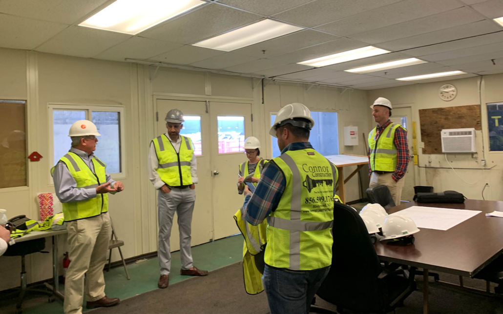 Connor Construction Team meeting inside office